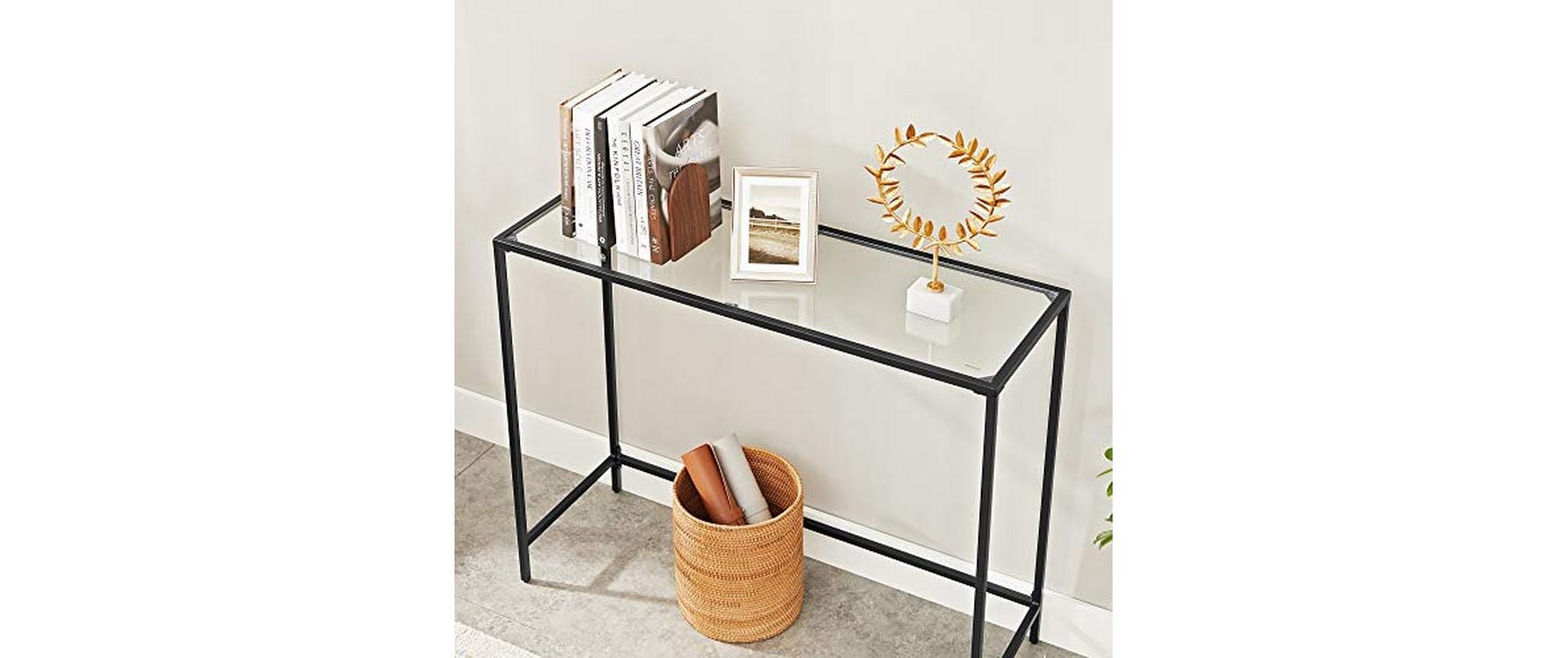 Konsolentisch 100 x 35 x 80 cm, Schwarz - MEGART