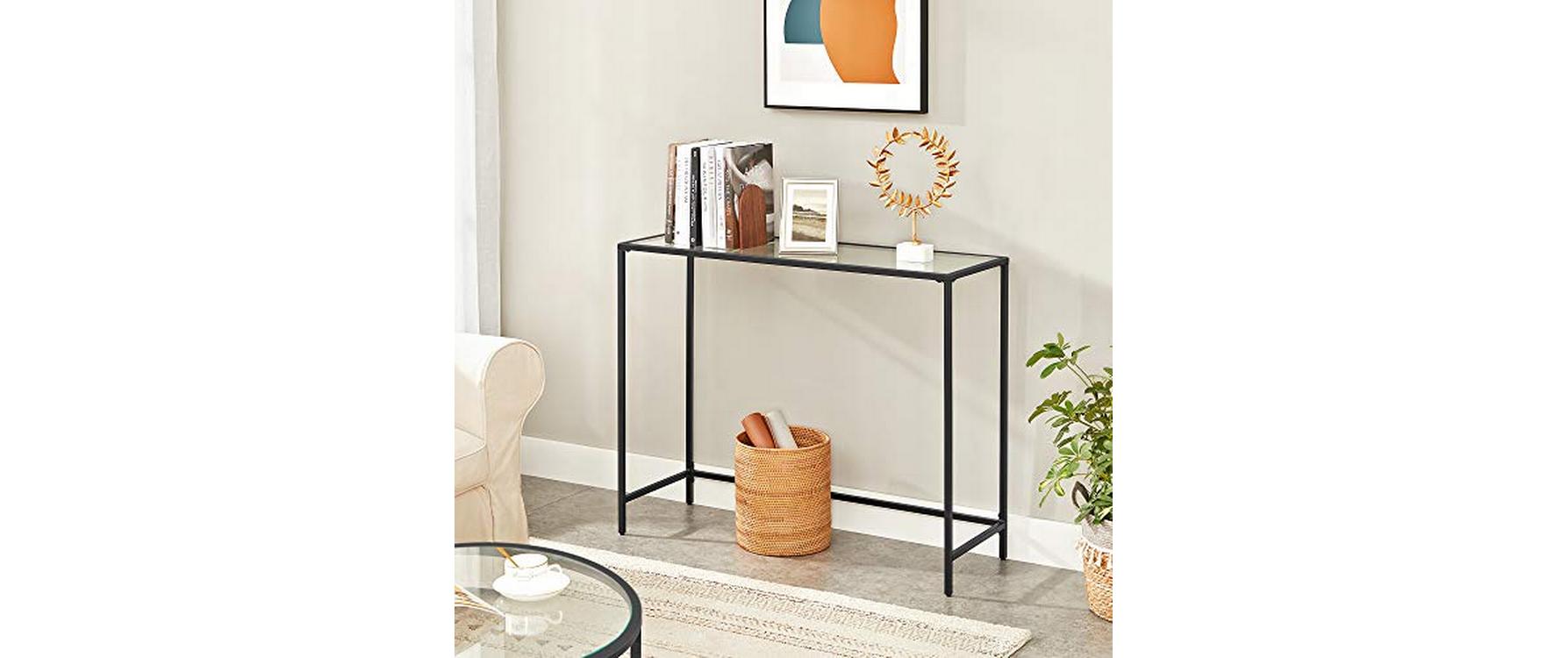Konsolentisch 100 x 35 x 80 cm, Schwarz - MEGART