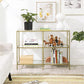 Konsolentisch 100 x 30 x 73 cm, Gold - MEGART