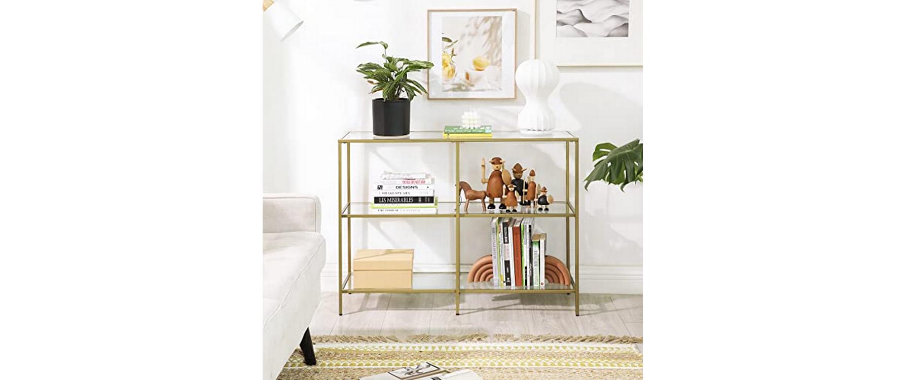 Konsolentisch 100 x 30 x 73 cm, Gold - MEGART