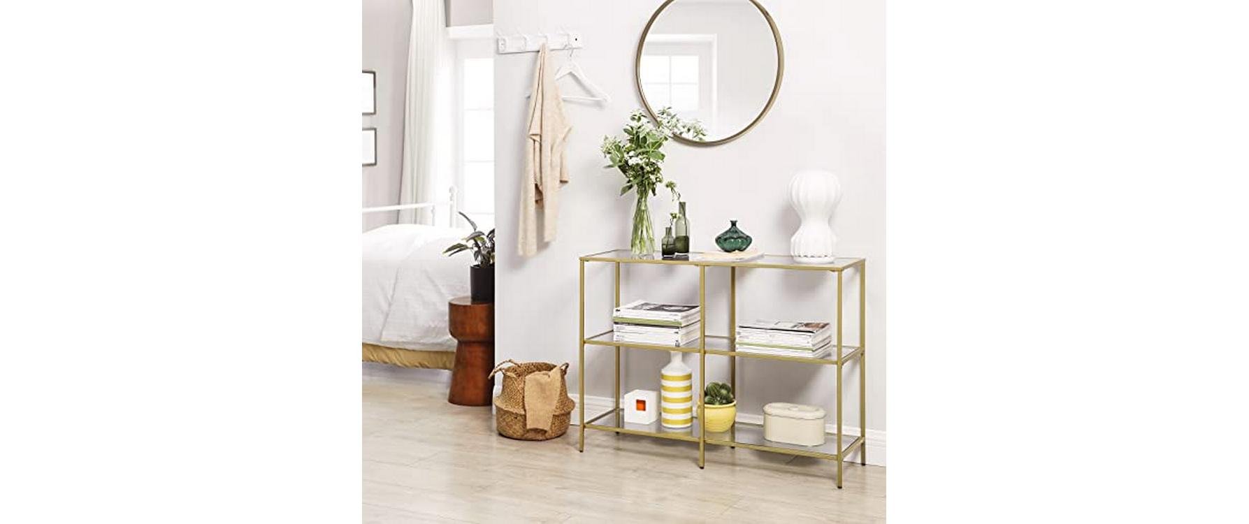Konsolentisch 100 x 30 x 73 cm, Gold - MEGART