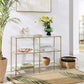 Konsolentisch 100 x 30 x 73 cm, Gold - MEGART
