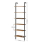 Wandregal mit 6 Ebenen 60 x 30 x 204.8 cm, Braun/Schwarz - MEGART