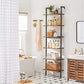 Wandregal mit 6 Ebenen 60 x 30 x 204.8 cm, Braun/Schwarz - MEGART