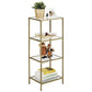 Regal 40 x 30 x 95 cm, Gold - MEGART