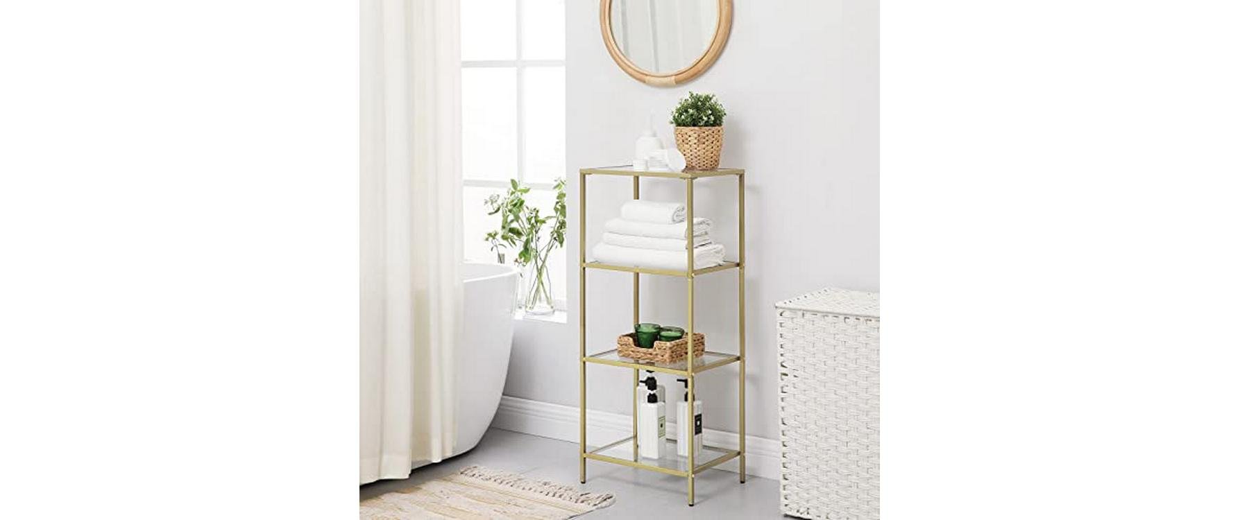 Regal 40 x 30 x 95 cm, Gold - MEGART