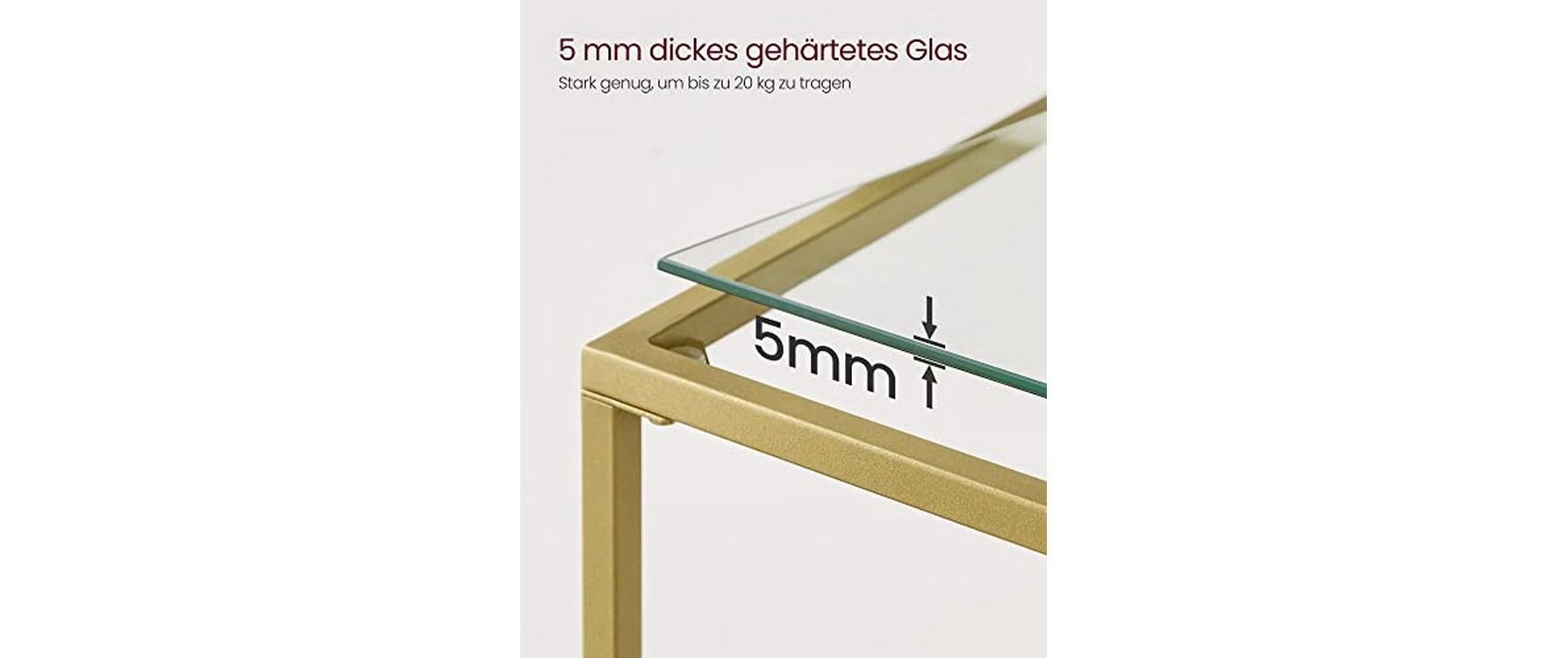 Konsolentisch 100 x 35 x 80 cm, Gold - MEGART