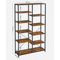 Regal mit 10 Ebenen 100 x 30 x 17 cm, Braun/Schwarz - MEGART