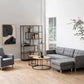 Regal Seaford 114 x 35 x 185 cm, Eiche/Schwarz - MEGART