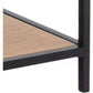 Regal Seaford 114 x 35 x 185 cm, Eiche/Schwarz - MEGART