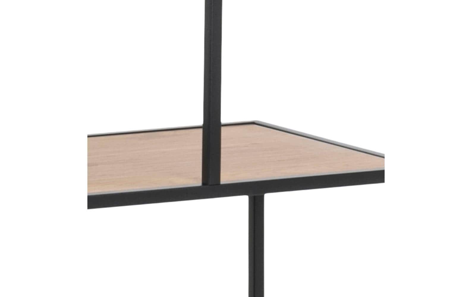Regal Seaford 114 x 35 x 185 cm, Eiche/Schwarz - MEGART
