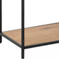 Regal Seaford 114 x 35 x 185 cm, Eiche/Schwarz - MEGART