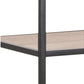Regal Seaford 77 x 35 x 185 cm, Eiche/Schwarz - MEGART