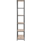 Regal Seaford 77 x 35 x 185 cm, Eiche/Schwarz - MEGART