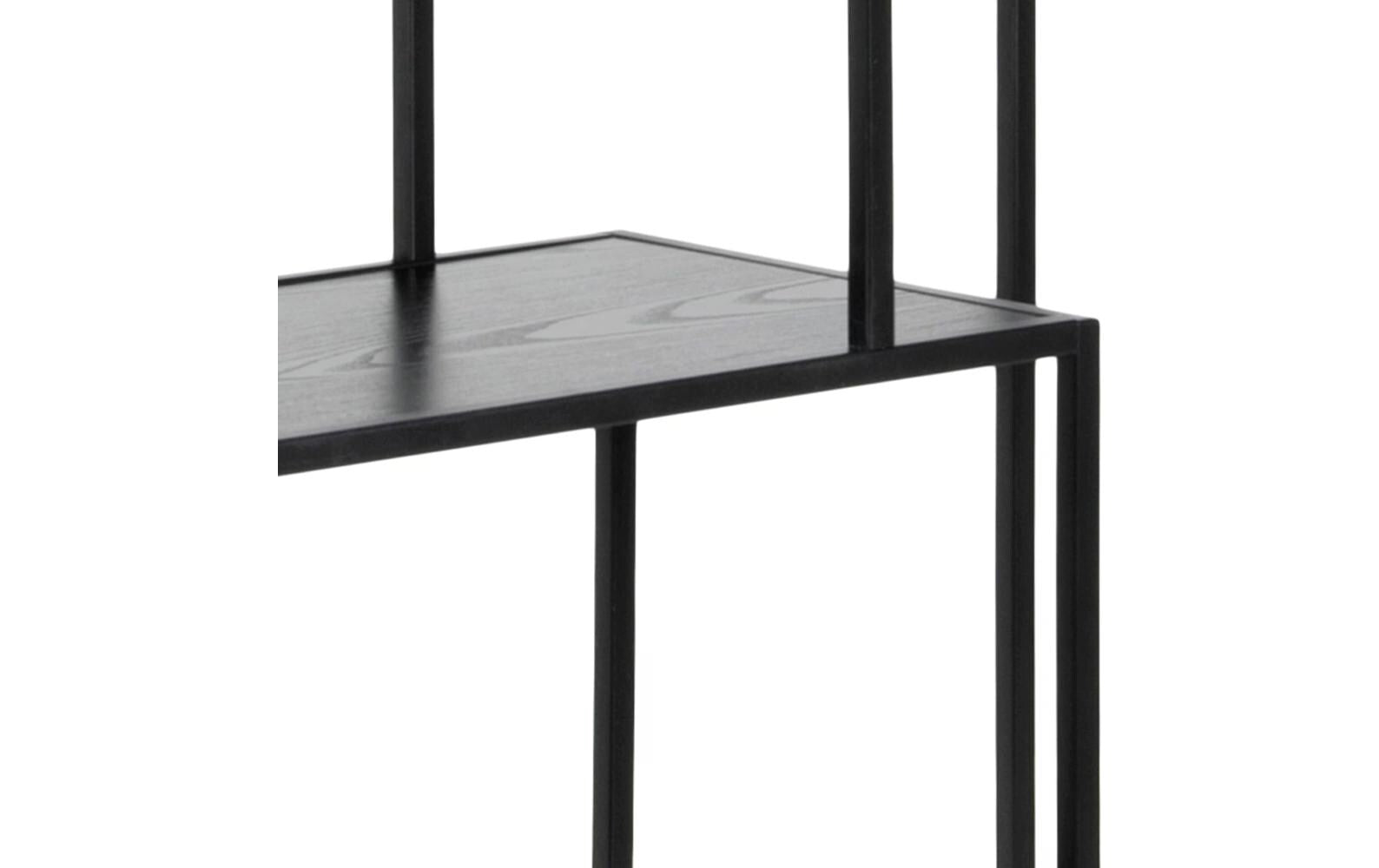 Regal Seaford 77 x 35 x 185 cm, Schwarz - MEGART