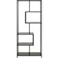 Regal Seaford 77 x 35 x 185 cm, Schwarz - MEGART