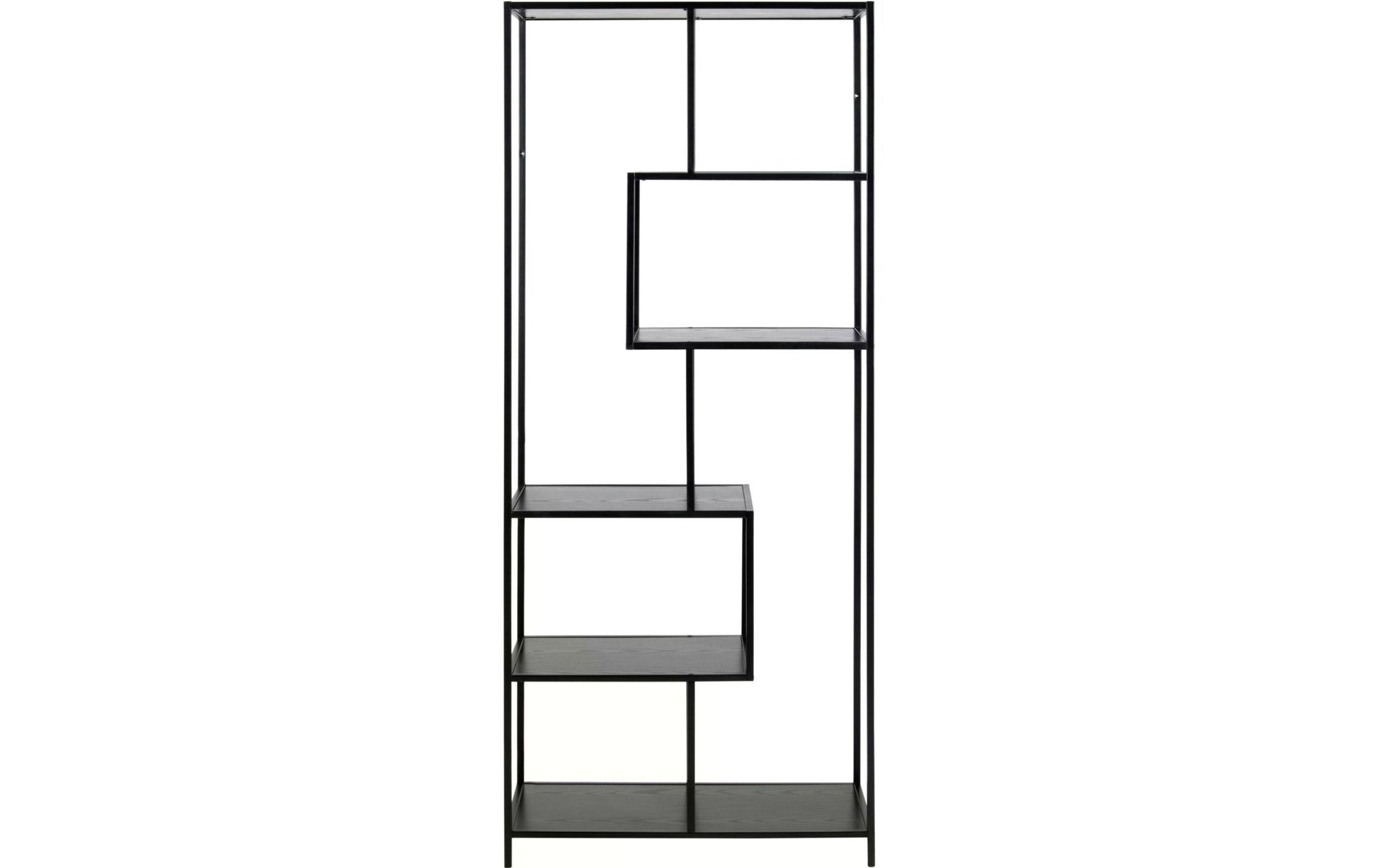 Regal Seaford 77 x 35 x 185 cm, Schwarz - MEGART
