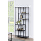 Regal Seaford 77 x 35 x 185 cm, Schwarz - MEGART