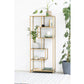 Regal Seaford 77 x 35 x 185 cm, Gold/Schwarz - MEGART
