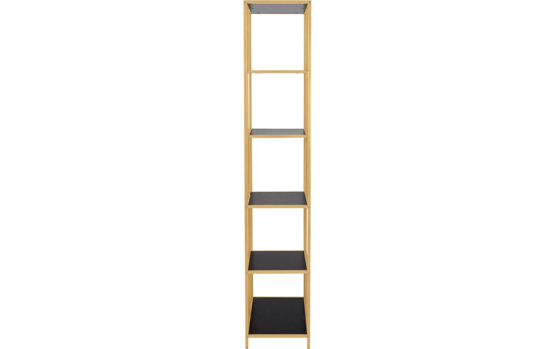 Regal Seaford 77 x 35 x 185 cm, Gold/Schwarz - MEGART
