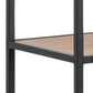 Regal Seaford 135 x 35 x 185 cm, Eiche/Schwarz - MEGART