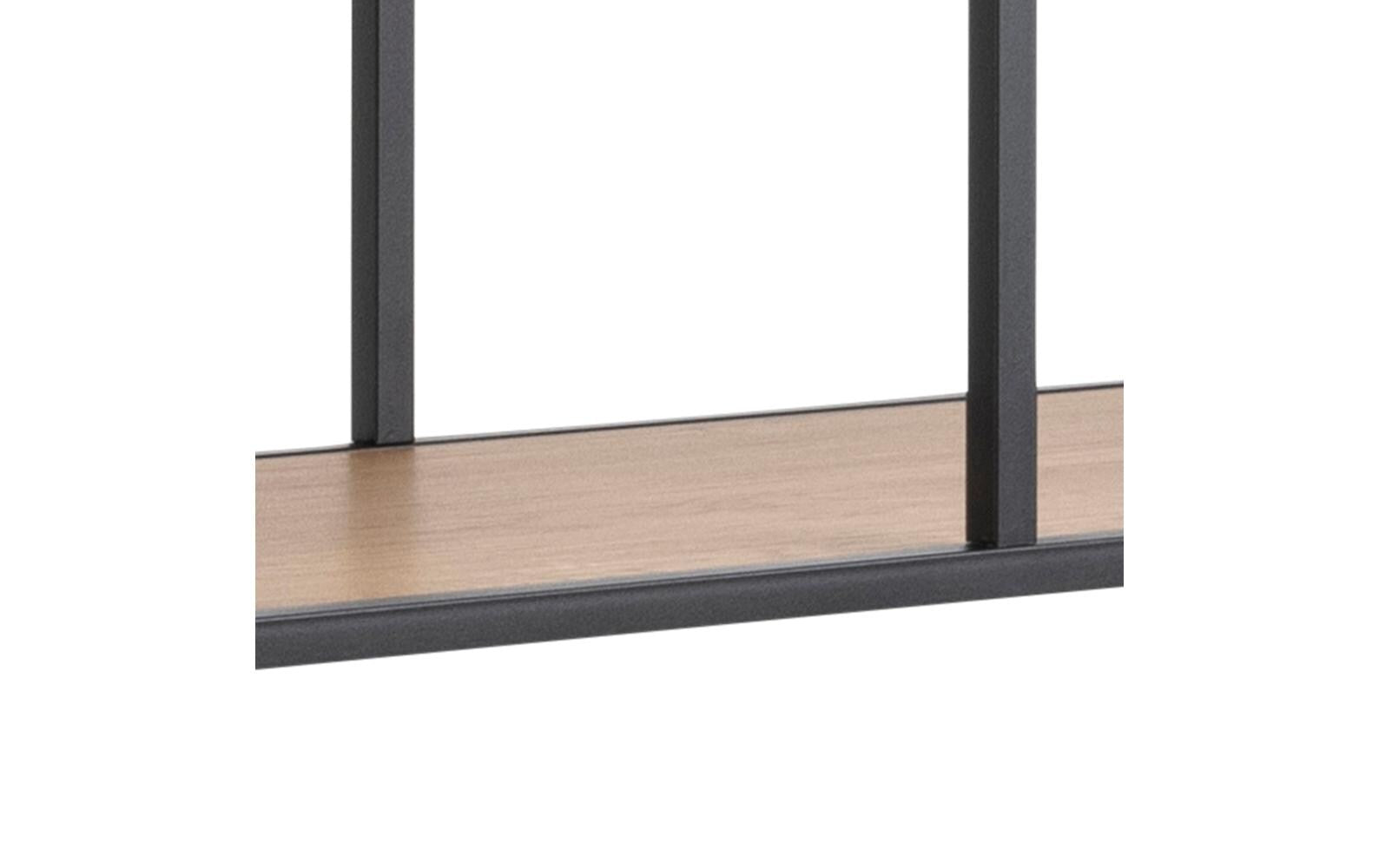 Regal Seaford 135 x 35 x 185 cm, Eiche/Schwarz - MEGART