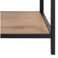 Regal Seaford 135 x 35 x 185 cm, Eiche/Schwarz - MEGART