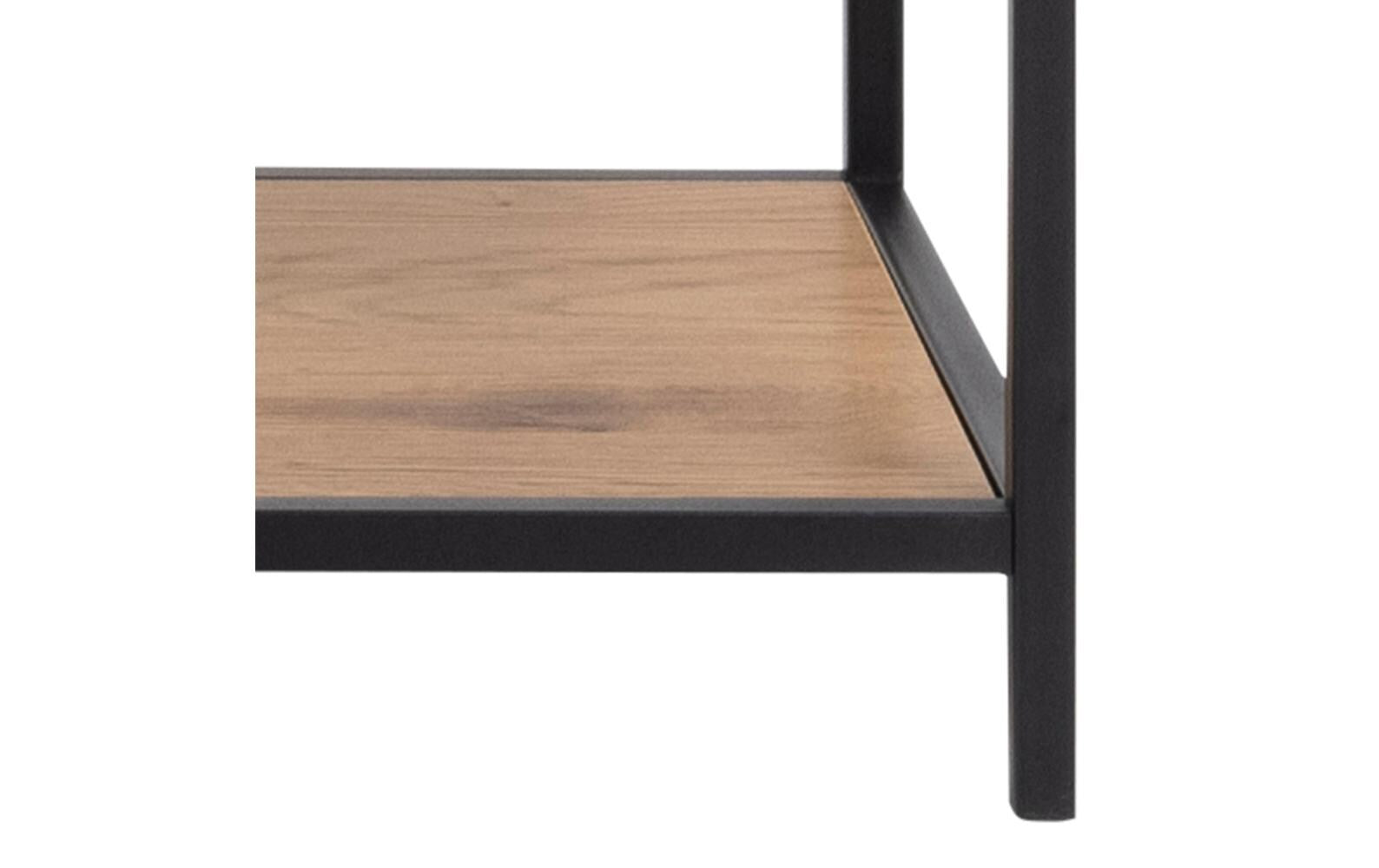Regal Seaford 135 x 35 x 185 cm, Eiche/Schwarz - MEGART
