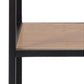 Regal Seaford 135 x 35 x 185 cm, Eiche/Schwarz - MEGART