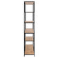 Regal Seaford 135 x 35 x 185 cm, Eiche/Schwarz - MEGART