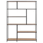 Regal Seaford 135 x 35 x 185 cm, Eiche/Schwarz - MEGART