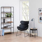 Regal Seaford 77 x 35 x 185 cm, Eiche/Schwarz matt - MEGART