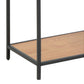 Regal Seaford 77 x 35 x 185 cm, Eiche/Schwarz matt - MEGART