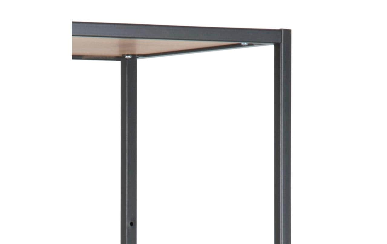 Regal Seaford 77 x 35 x 185 cm, Eiche/Schwarz matt - MEGART