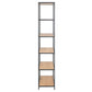Regal Seaford 77 x 35 x 185 cm, Eiche/Schwarz matt - MEGART