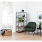 Regal Seaford 77 x 35 x 150 cm, Eiche/Schwarz matt - MEGART