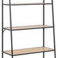 Regal Seaford 77 x 36 x 174.5 cm, Eiche/Schwarz matt - MEGART