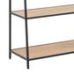 Regal Seaford 77 x 36 x 174.5 cm, Eiche/Schwarz matt - MEGART