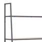 Regal Seaford 77 x 36 x 174.5 cm, Eiche/Schwarz matt - MEGART