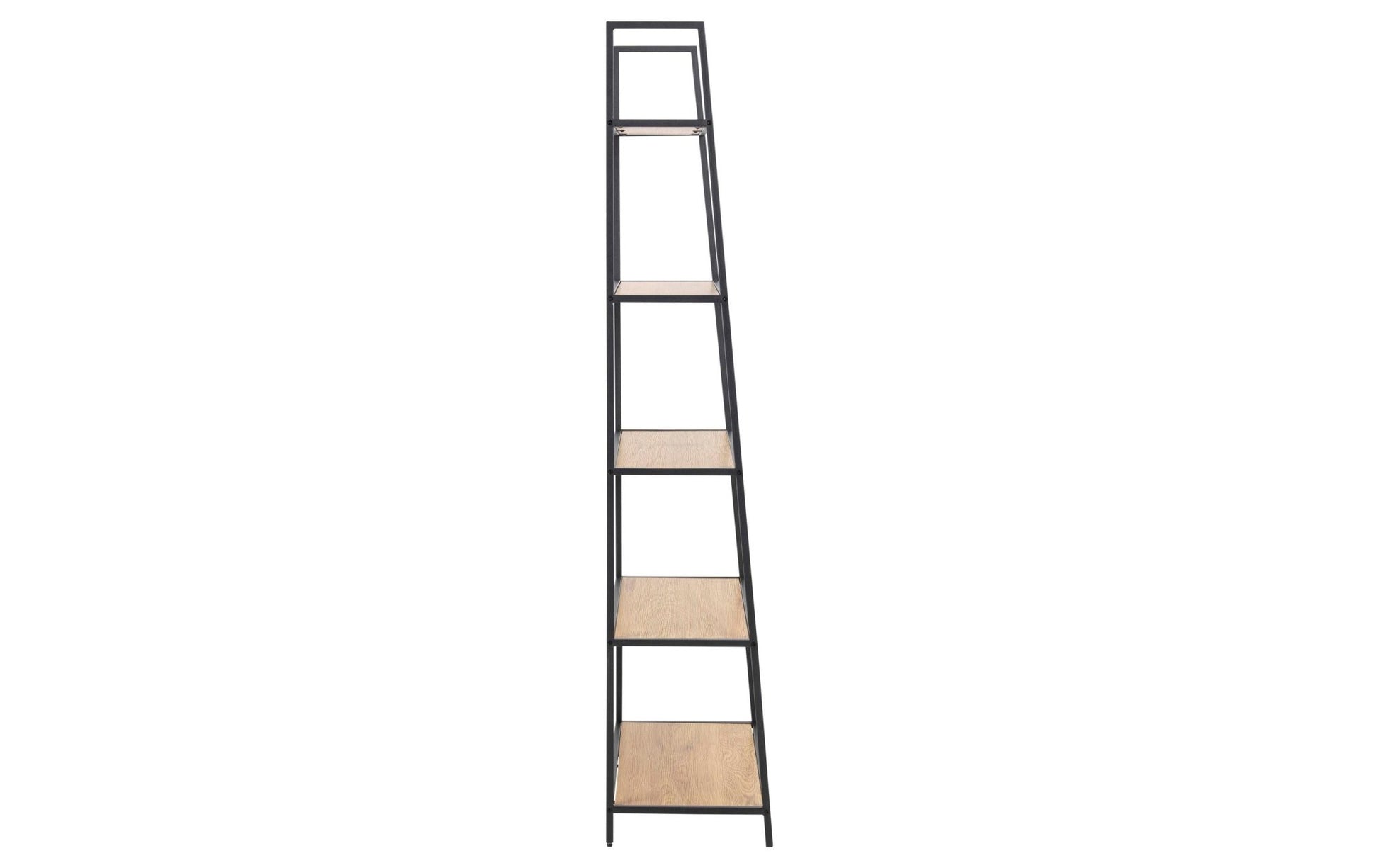 Regal Seaford 77 x 36 x 174.5 cm, Eiche/Schwarz matt - MEGART