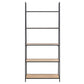 Regal Seaford 77 x 36 x 174.5 cm, Eiche/Schwarz matt - MEGART