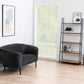 Regal Seaford 77 x 36 x 174.5 cm, Eiche/Schwarz matt - MEGART