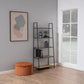 Regal Seaford 77 x 36 x 174.5 cm, Eiche/Schwarz matt - MEGART