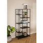 Regal Newcastle 79,5 x 30 x 165 cm, Schwarz - MEGART