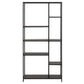 Regal Newcastle 79,5 x 30 x 165 cm, Schwarz - MEGART