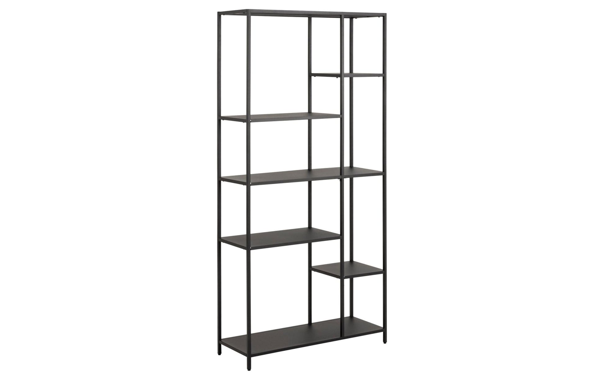Regal Newcastle 79,5 x 30 x 165 cm, Schwarz - MEGART