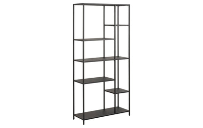 Regal Newcastle 79,5 x 30 x 165 cm, Schwarz - MEGART