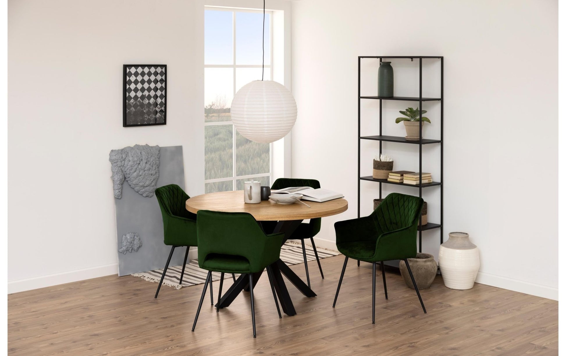 Regal Newcastle 69,5 x 30 x 185 cm, Schwarz - MEGART