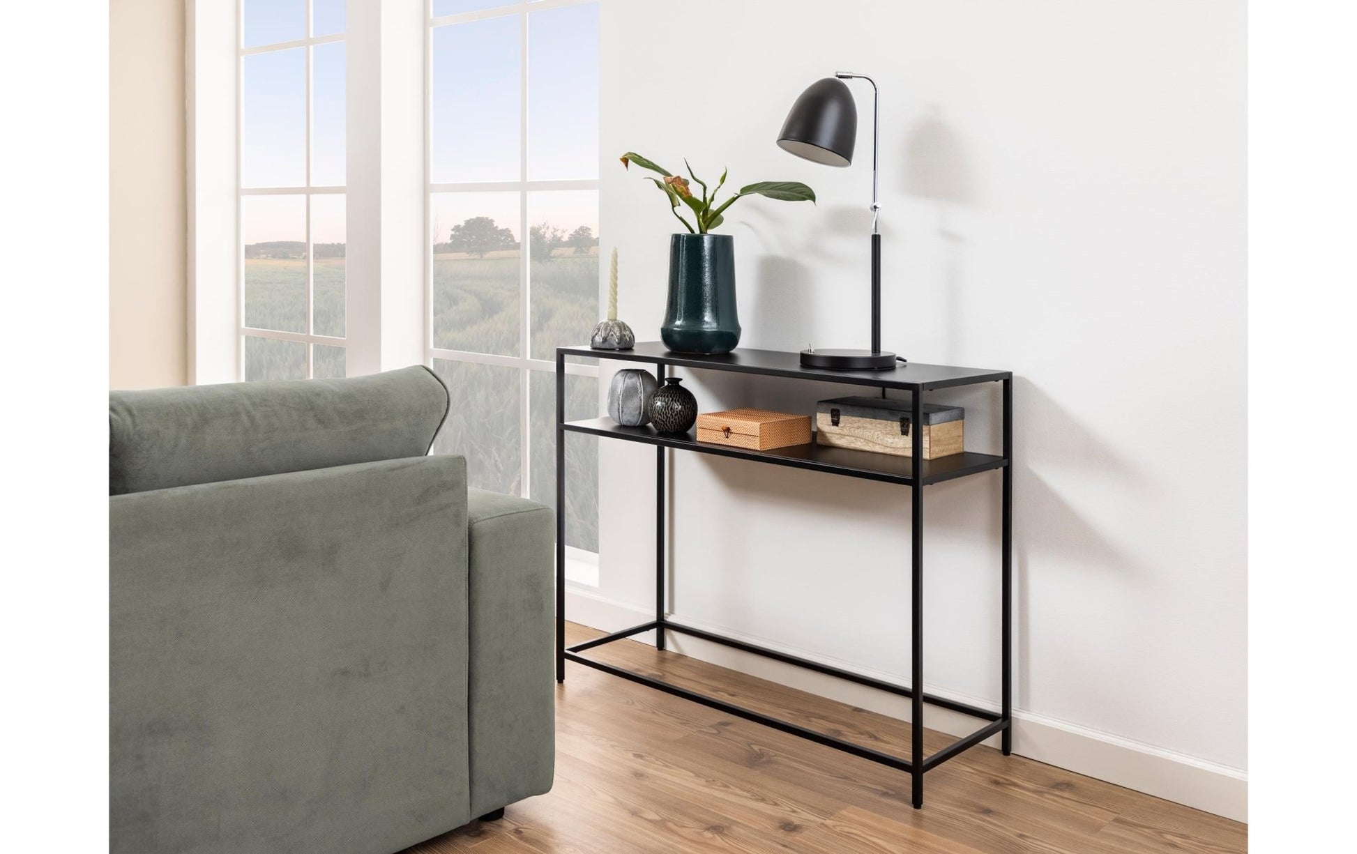 Konsolentisch Newcastle 100 x 35 x 79 cm, Schwarz - MEGART