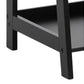 Regal Wally 63 x 40 x 130 cm, Schwarz - MEGART